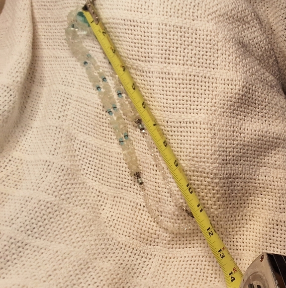 Vintage quartz tiered necklaceDouble strand clear quartz with aquafaceted - Picture 8 of 9